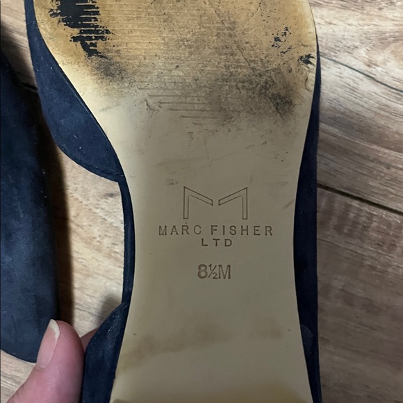 Marc Fisher Navy Suede Flats - Picture 6 of 8